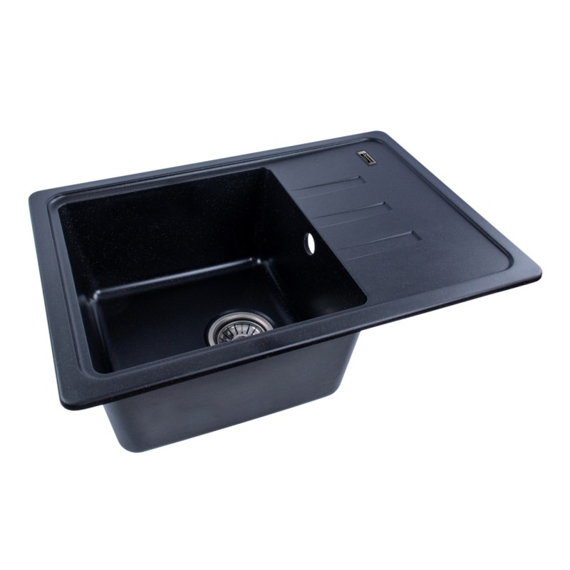 Chiuveta de bucătărie Elefant Premium Liana , Negru metalic , 430x620 mm