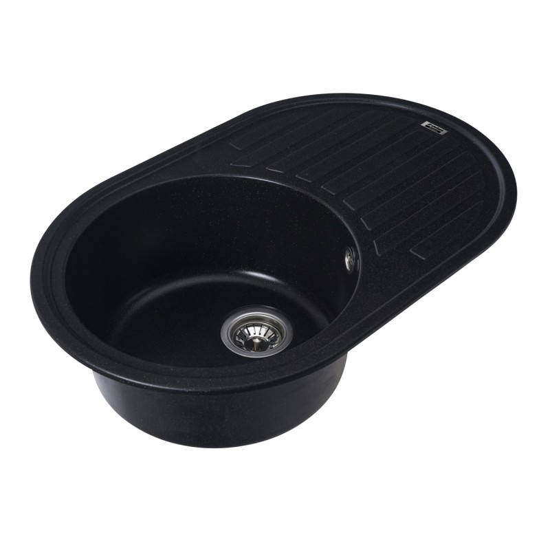 Chiuveta de bucătărie Elefant Premium Lira, Negru metalic , 496x767 mm