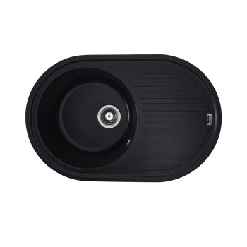 Chiuveta de bucătărie Elefant Premium Lira, Negru metalic , 496x767 mm