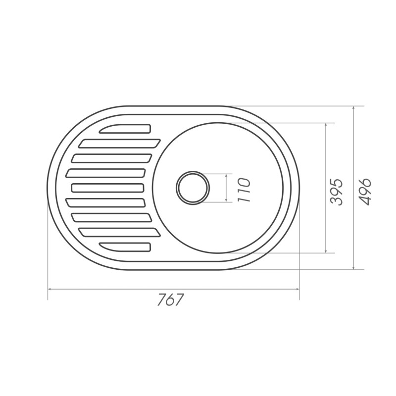 Chiuveta de bucătărie Elefant Premium Lira, Nisip , 496x767 mm