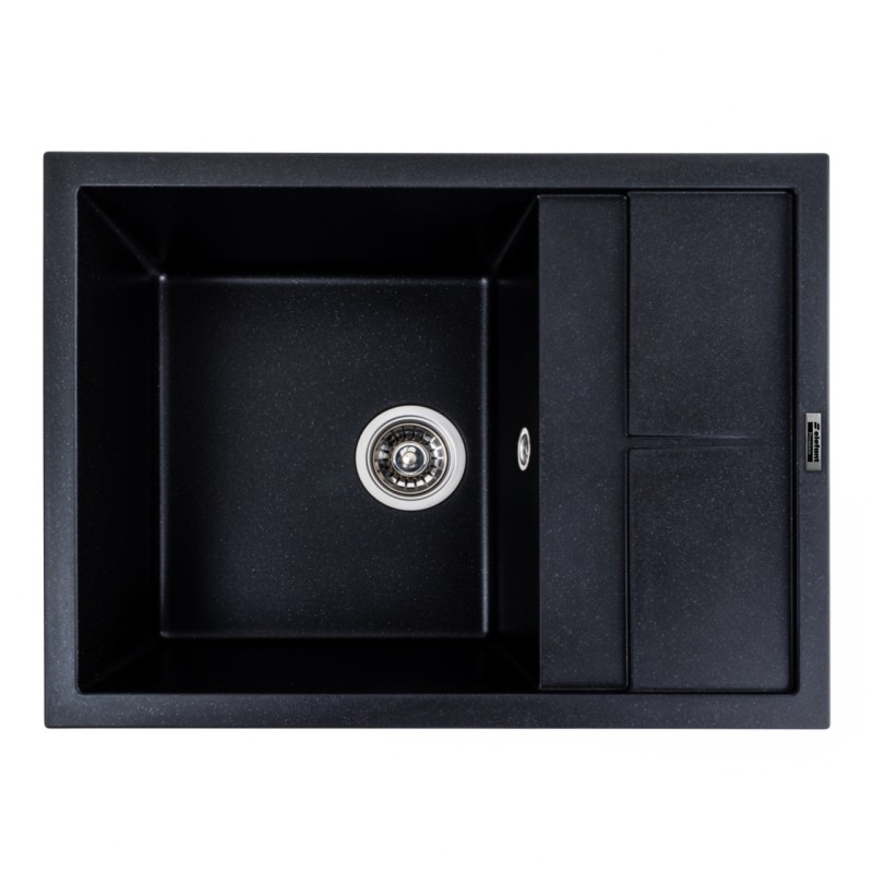 Chiuveta de bucatarie Elefant Premium Lotus Negru metalic , 650x500 mm