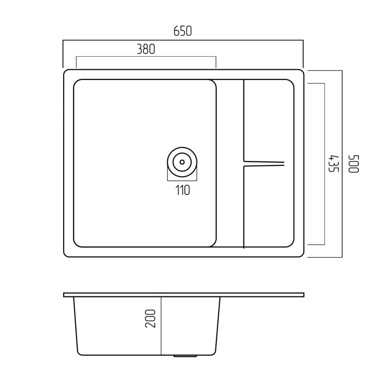 Chiuveta de bucatarie Elefant Premium Lotus Safari Bej, 650x500 mm