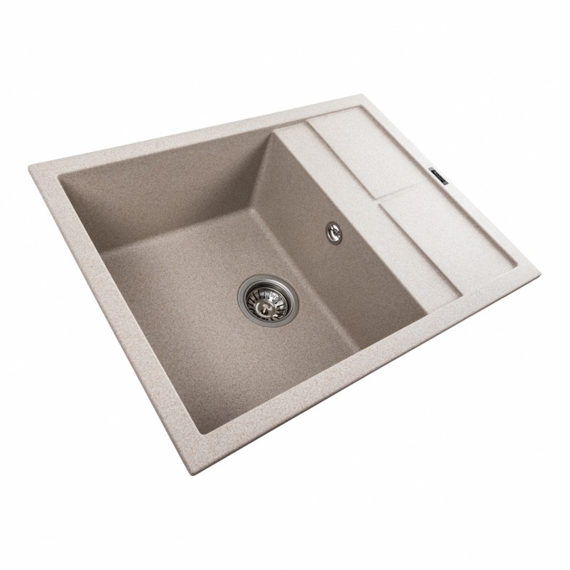 Chiuveta de bucatarie Elefant Premium Lotus Safari Bej, 650x500 mm