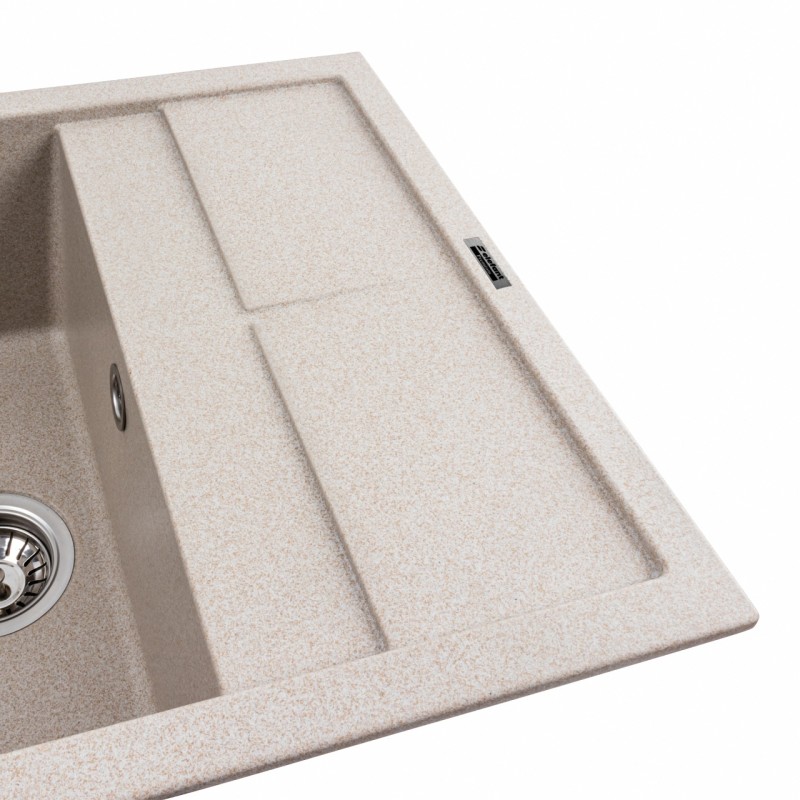 Chiuveta de bucatarie Elefant Premium Lotus Safari Bej, 650x500 mm