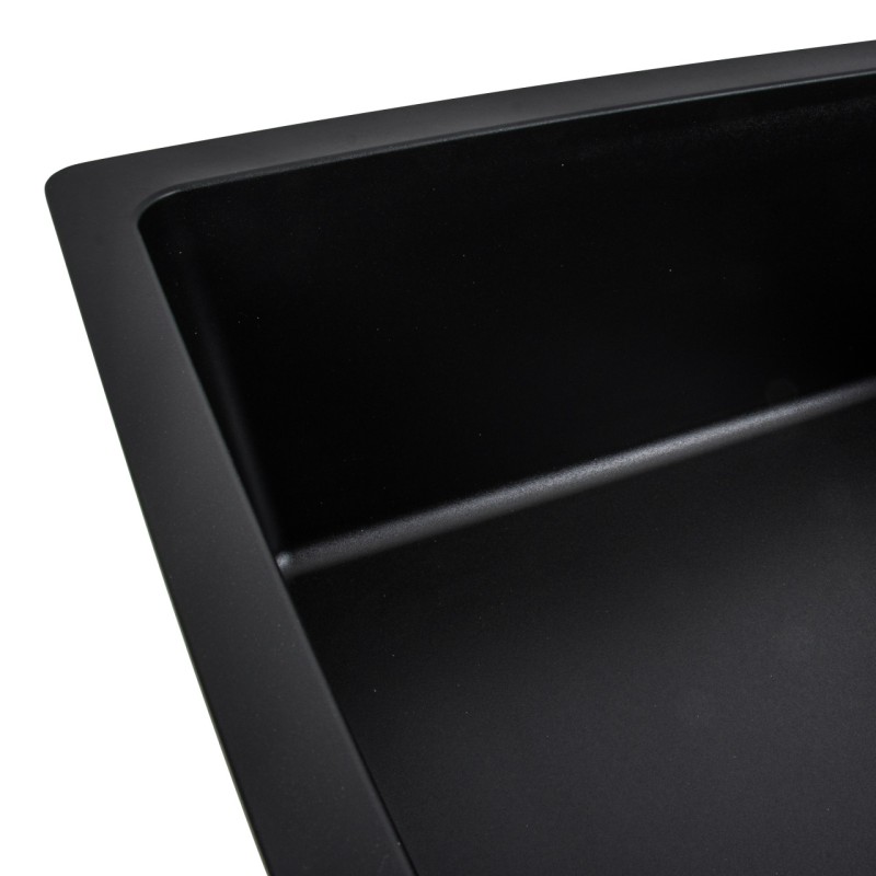 Chiuveta de bucatarie Elefant Premium Roma Negru metalic, 775x500 mm