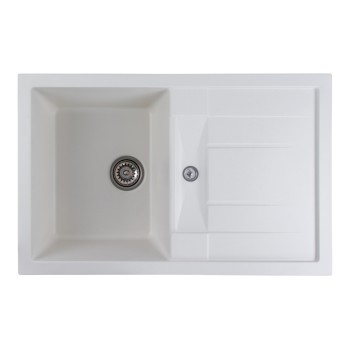 Chiuveta de bucătărie Elefant Premium Troya 7850 , Alb 776x496 mm