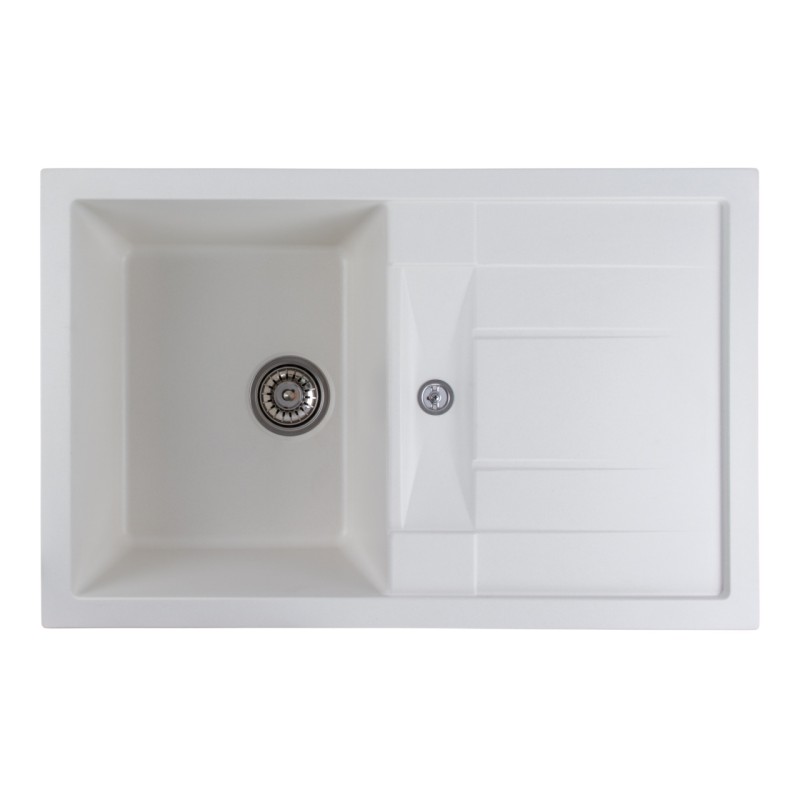 Chiuveta de bucătărie Elefant Premium Troya 7850 , Alb 776x496 mm