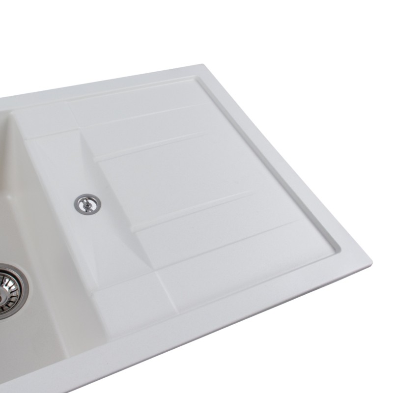 Chiuveta de bucătărie Elefant Premium Troya 7850 , Alb 776x496 mm