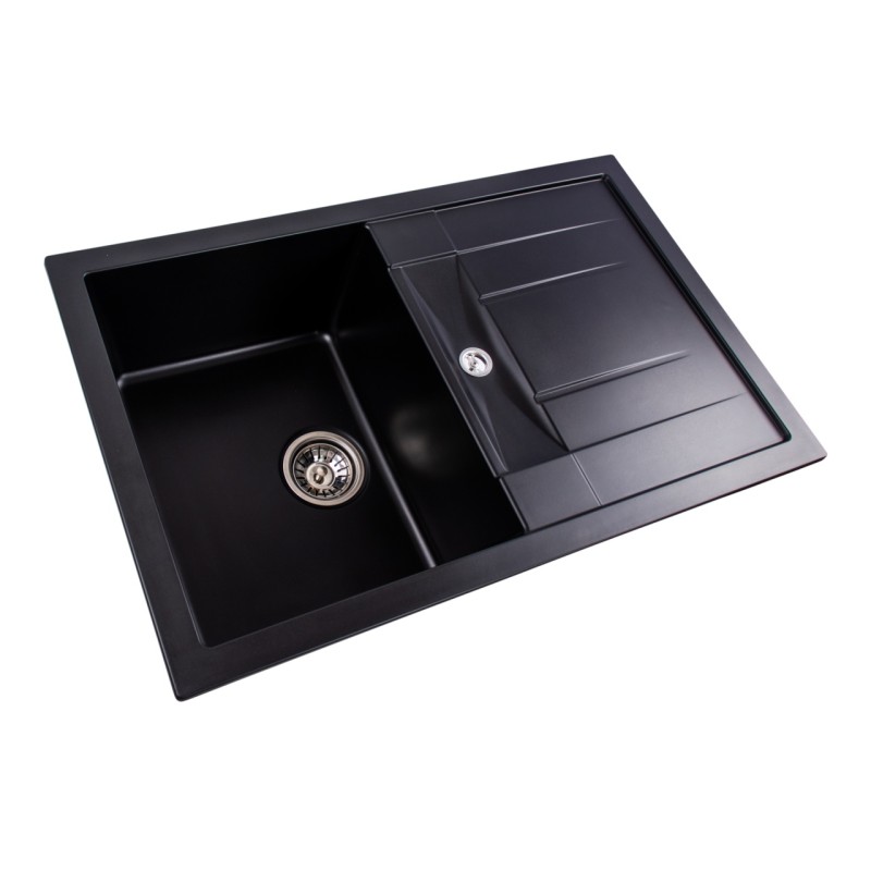 Chiuveta de bucătărie Elefant Premium Troya 7850 , Negru 776x496 mm