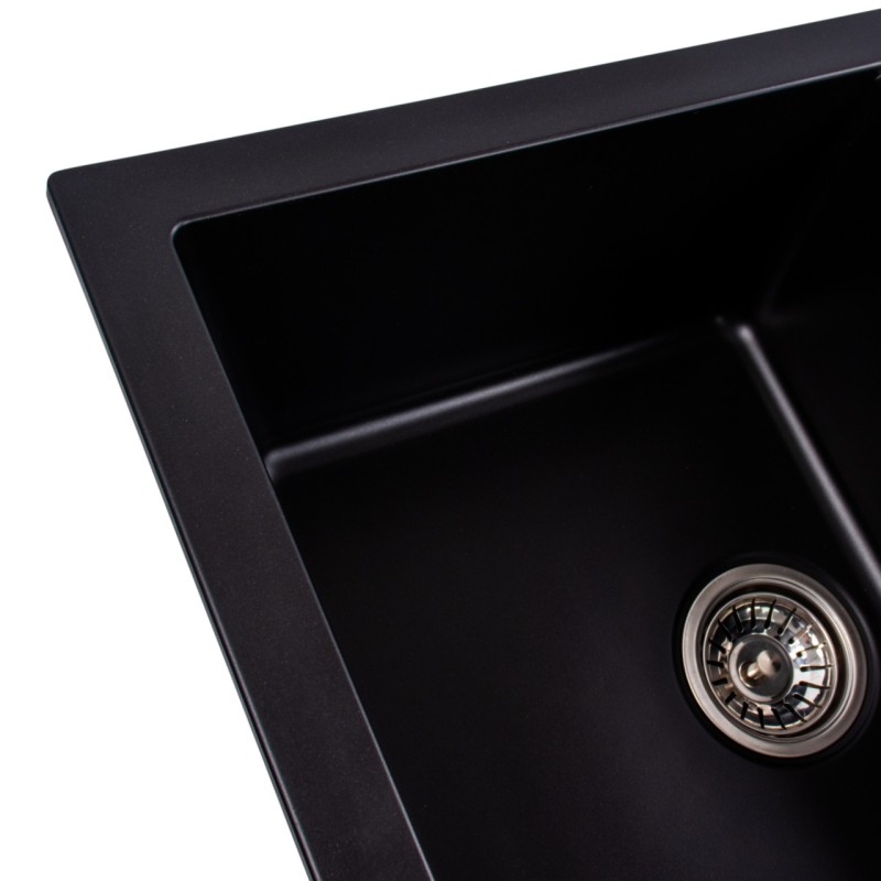 Chiuveta de bucătărie Elefant Premium Troya 7850 , Negru 776x496 mm