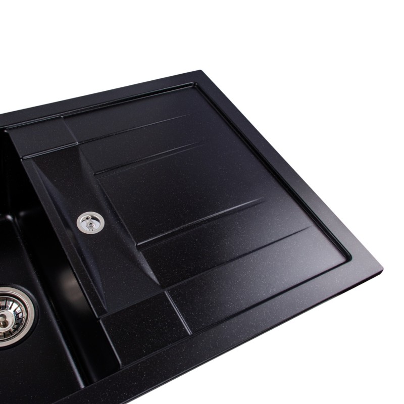 Chiuveta de bucătărie Elefant Premium Troya 7850 , Negru metalic 776x496 mm