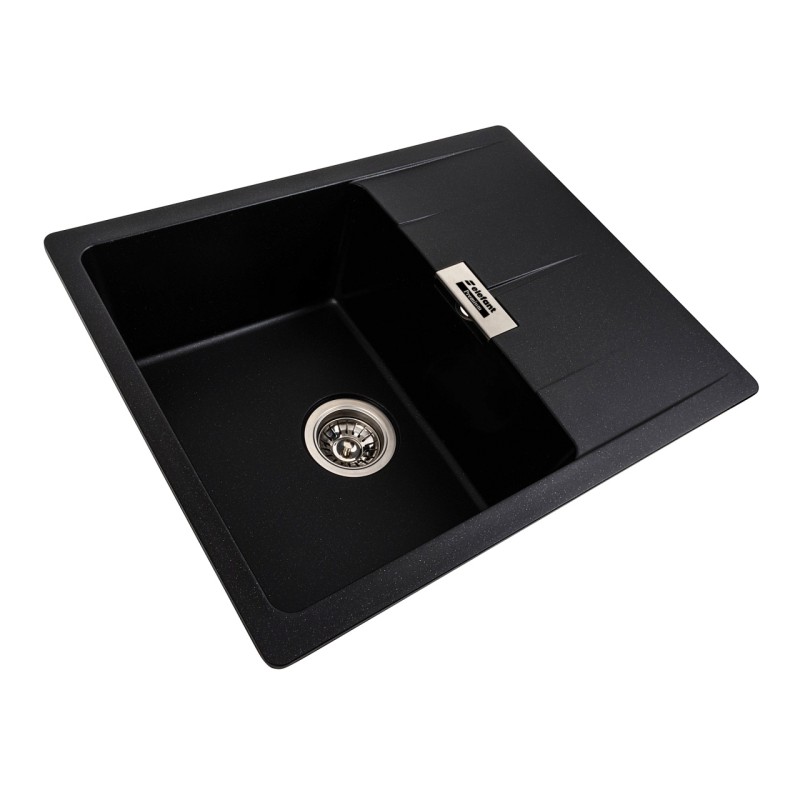 Chiuveta de bucatarie Elefant Premium Zirkon Negru metalic, 620 x500 mm