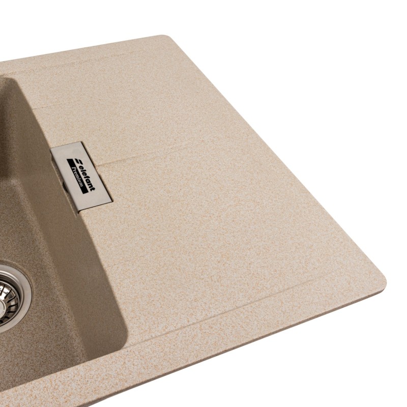 Chiuveta de bucatarie Elefant Premium Zirkon Safari Bej, 620x500 mm