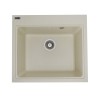 Chiuvetă din compozit de granit pentru bucătărie ELEFANT PREMIUM 5852 VESTA Nisip bej 580 x 518 mm