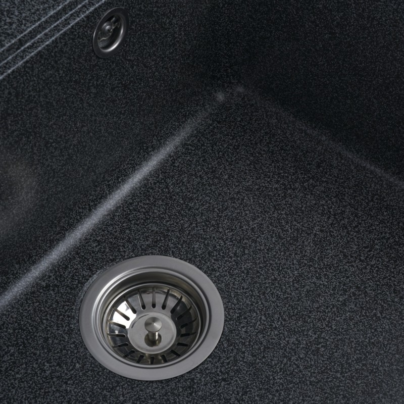 Chiuvetă din compozit de granit pentru bucătărie ELEFANT PREMIUM 5852 VESTA Grafit