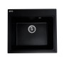 Chiuvetă din compozit de granit pentru bucătărie ELEFANT PREMIUM 5852 VESTA Negru, 580 x 518 mm