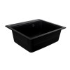 Chiuvetă din compozit de granit pentru bucătărie ELEFANT PREMIUM 5852 VESTA Negru, 580 x 518 mm