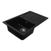 Chiuvetă din compozit de granit pentru bucătărie ELEFANT PREMIUM 7850 VERONA Negru 775 x 495 mm