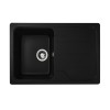 Chiuvetă din compozit de granit pentru bucătărie ELEFANT PREMIUM 7850 VERONA Negru 775 x 495 mm