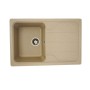 Chiuvetă din compozit de granit pentru bucătărie ELEFANT PREMIUM 7850 VERONA Safari bej 775 x 495 mm
