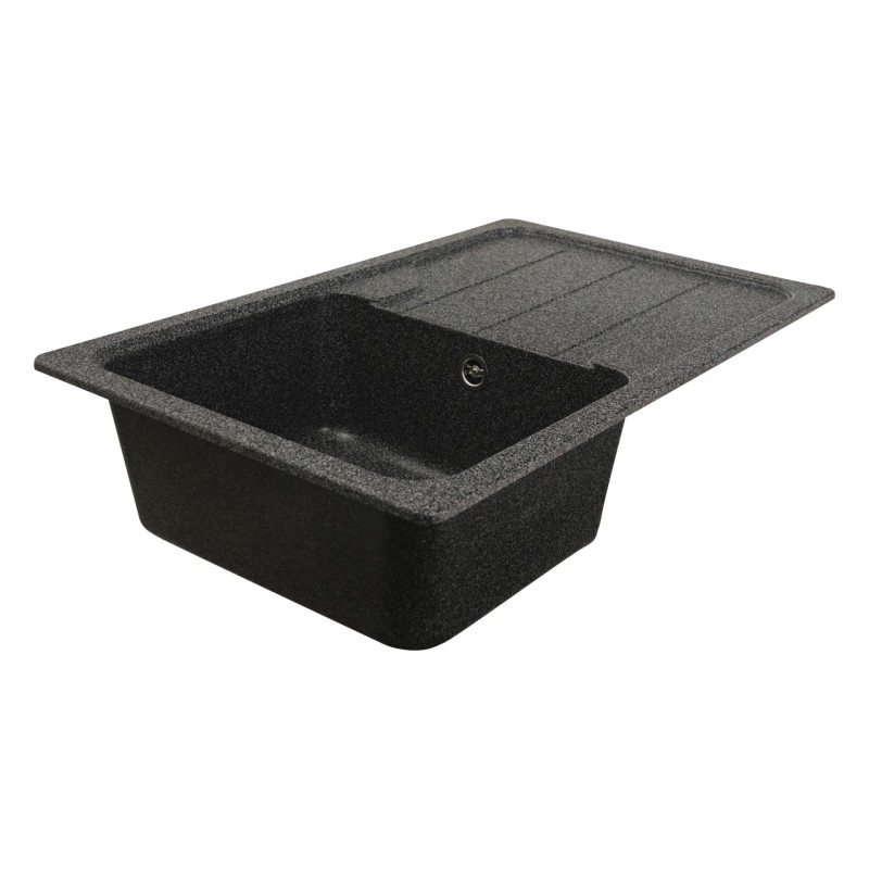 Chiuvetă din compozit de granit pentru bucătărie ELEFANT PREMIUM 7850 VERONA Grafit 775 x 495 mm