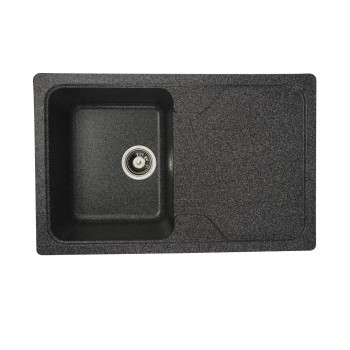 Chiuvetă din compozit de granit pentru bucătărie ELEFANT PREMIUM 7850 VERONA Grafit 775 x 495 mm