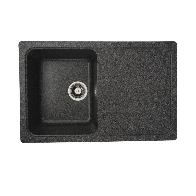 Chiuvetă din compozit de granit pentru bucătărie ELEFANT PREMIUM 7850 VERONA Grafit 775 x 495 mm