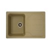 Chiuvetă din compozit de granit pentru bucătărie ELEFANT PREMIUM 7850 VERONA Bej 775 x 495 mm