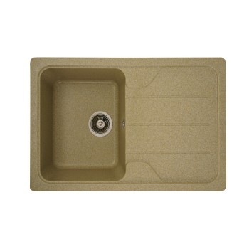 Chiuvetă din compozit de granit pentru bucătărie ELEFANT PREMIUM 7850 VERONA Bej 775 x 495 mm