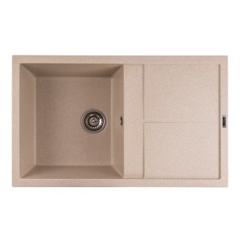 Chiuvetă din compozit de granit pentru bucătărie SAFARI BEJ ELEFANT PREMIUM 7850 SELENA