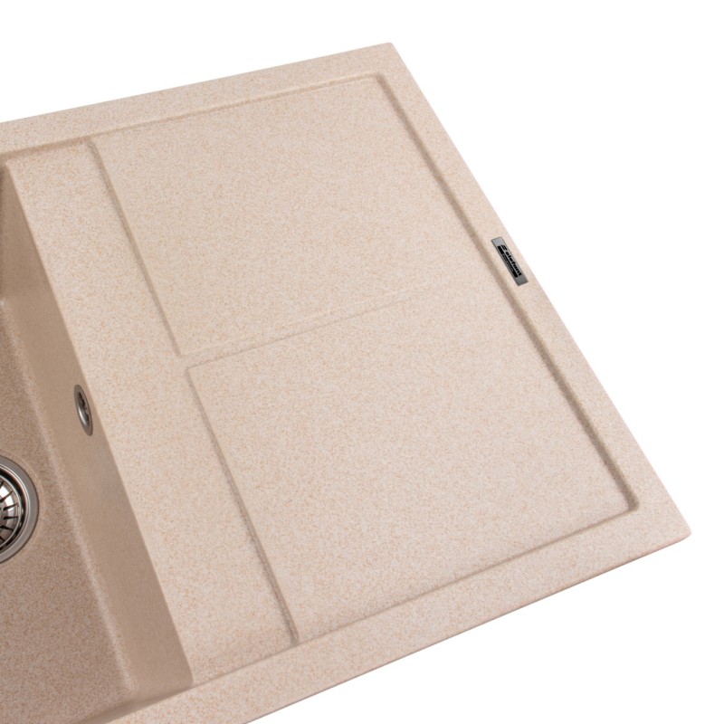 Chiuvetă din compozit de granit pentru bucătărie SAFARI BEJ ELEFANT PREMIUM 7850 SELENA