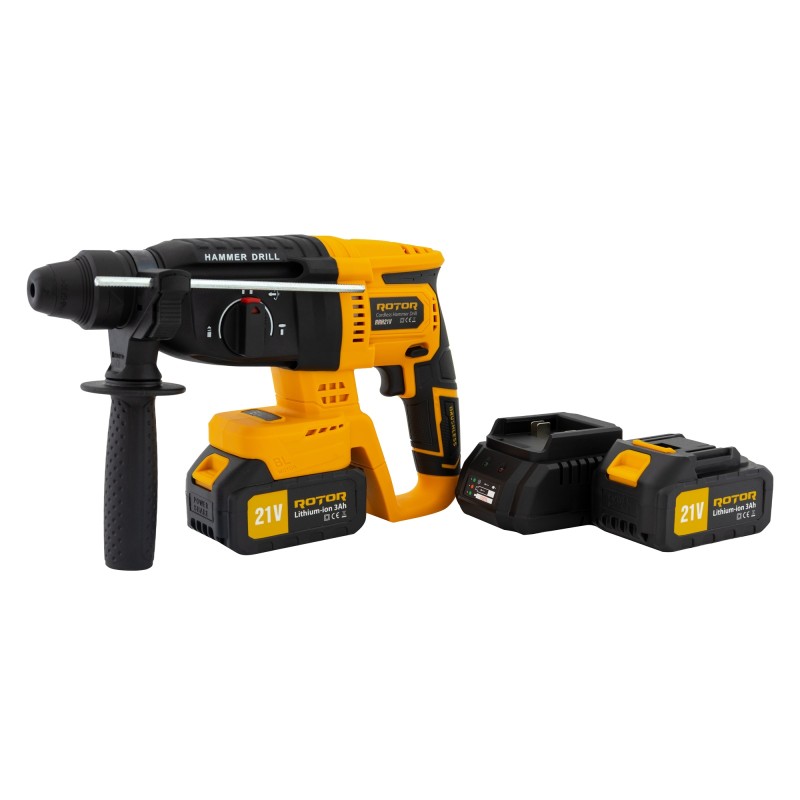 Ciocan rotopercutor cu acumulator, RRH21V ROTOR 21V/3Ah , 1800 rpm, 4450 bpm,
