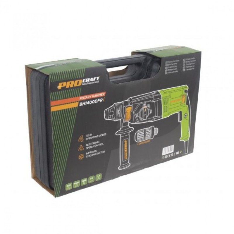 Ciocan Rotopercutor Procraft BH1400DFR Industrial, 2.6J, 1400 W, 1250 rpm