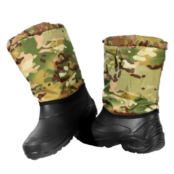 Cizme din PVC barbati HUNTER BLACK/MIX KHAKI SET 10 PERECHI, Impermeabile, Antiderapante, Captusite cu blana sintetica