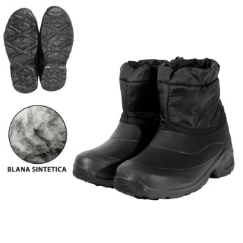 Cizme din PVC barbati TOURIST BLACK/BLACK SET 10 PERECHI, Impermeabile, Antiderapante, Captusite cu blana sintetica