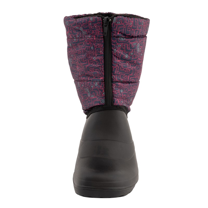 Cizme din PVC Mov/Negru SET 10 PERECHI, Impermeabile, Antiderapante, Captuseala sintetica