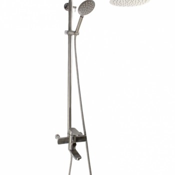 Coloana de dus Mixxus AVA-009-J, 120 cm baterie si para, monocomanda, furtun flexibil