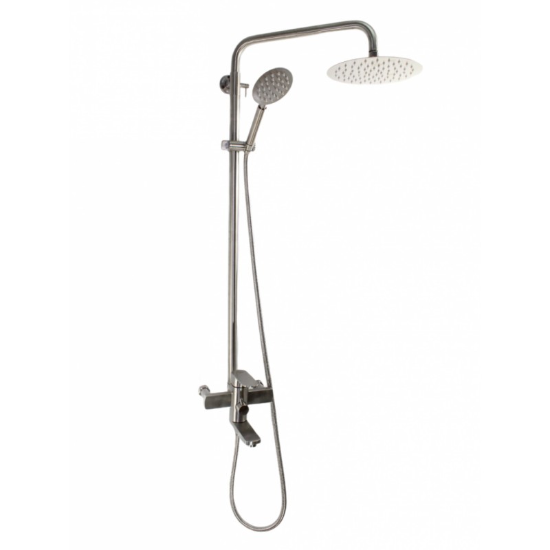 Coloana de dus Mixxus AVA-009-J, 120 cm baterie si para, monocomanda, furtun flexibil