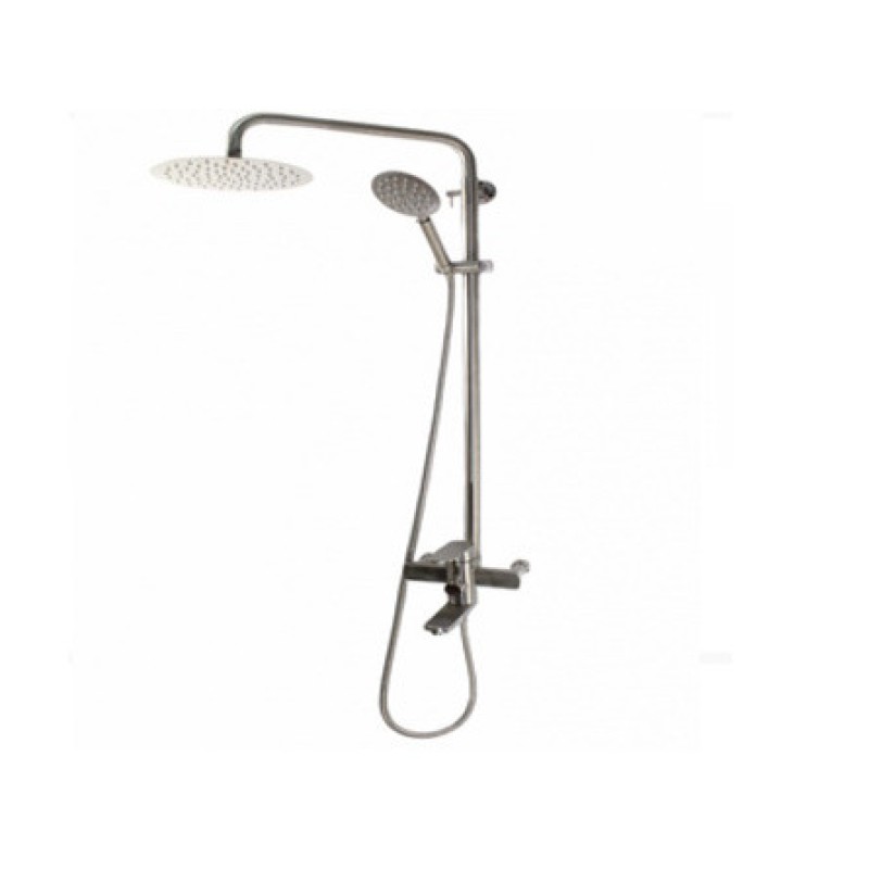 Coloana de dus Mixxus AVA-009-J, 120 cm baterie si para, monocomanda, furtun flexibil