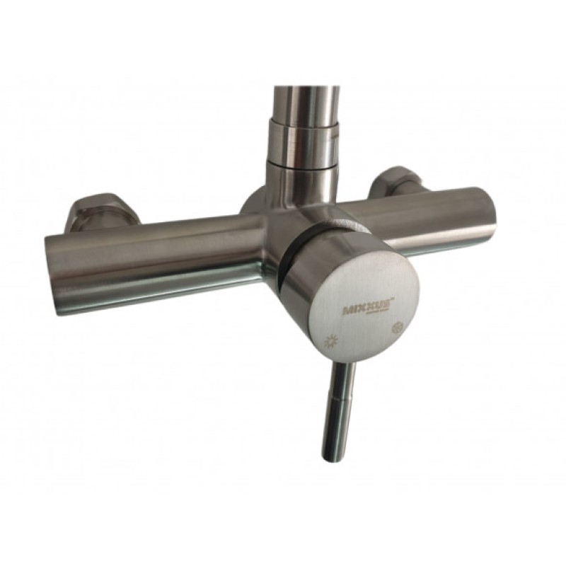 Coloana de dus Mixxus EKA-003-J, 120 cm baterie si para, monocomanda, furtun flexibil