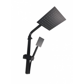 Coloana de dus Mixxus KUB-009-J NEGRU, 120 cm baterie si para, monocomanda, furtun flexibil