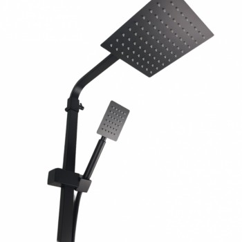 Coloana de dus Mixxus KUB-009-J NEGRU, 120 cm baterie si para, monocomanda, furtun flexibil