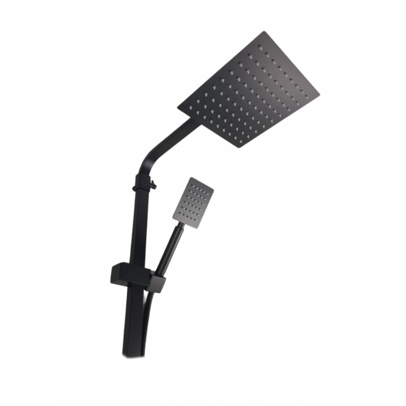 Coloana de dus Mixxus KUB-009-J NEGRU, 120 cm baterie si para, monocomanda, furtun flexibil