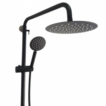 Coloana de dus MIXXUS SUS-003-J BLACK 20 cm baterie si para, monocomanda, furtun flexibil
