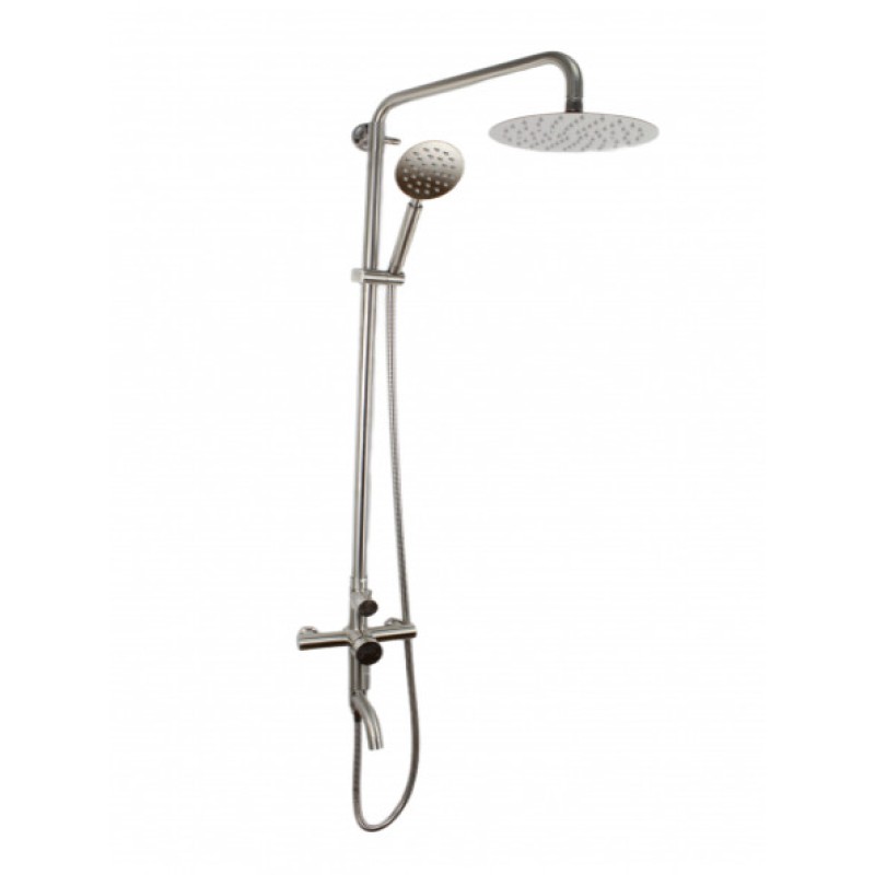 Coloana de dus Mixxus SUS-009-J, 120 cm baterie si para, monocomanda, furtun flexibil