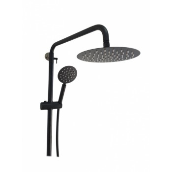 Coloana de dus Mixxus SUS-009-J NEGRU, 120 cm baterie si para, monocomanda, furtun flexibil