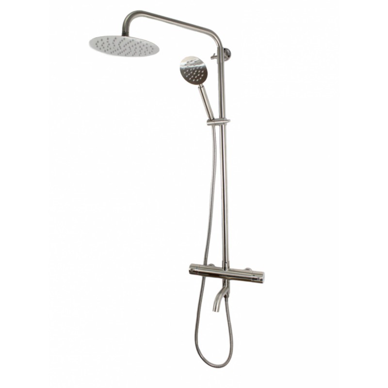 Coloana de dus Mixxus TMO-009-J, 120 cm baterie si para, monocomanda, furtun flexibil