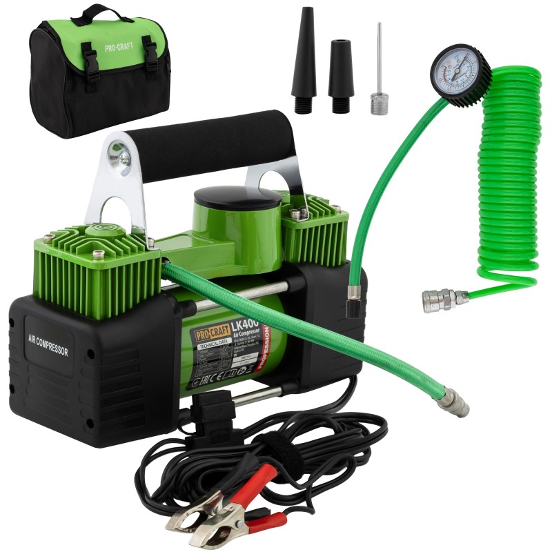 Compresor auto Procraft LK400, 25 A, 80 l/min, 25 atmosfere, 276W