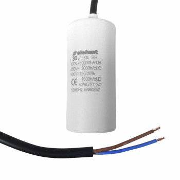 Condensator cu fire CBB60 30µF 45x95mm 450V, Elefant