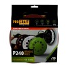 Disc abraziv pentru slefuitor cu excentric KD225.240 PROCRAFT (Set 10 buc) Diametru: 225 mm Granulatie: P240